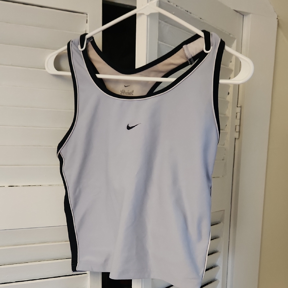 Nike Women's Light Lavender and Black Sports Tank